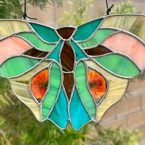 Stained Glass Butterfly with Pressed & Dried Flowers zdjęcie 10