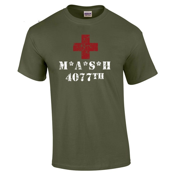 Mash 4077th army military funny tv show 70s radar halloween costume college party vintage retro - Clothing - Apparel - Mens T-Shirt