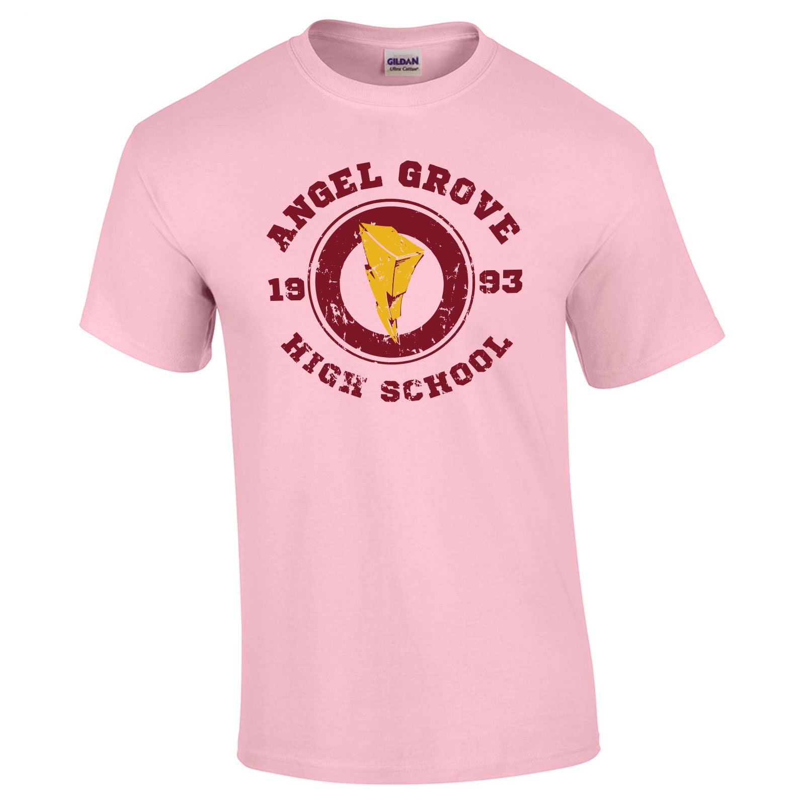 Discover Angel Grove High School funny rangers tv show halloween costume 90s karate vintage retro - Clothing - Apparel - Mens T-Shirt