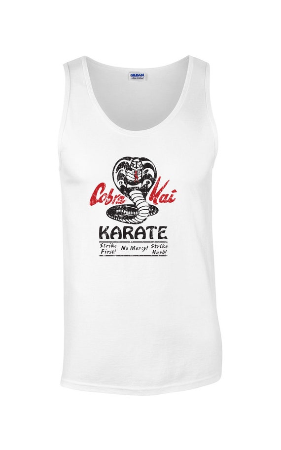 Débardeur Cobra Kai - Logo Strike First - Coupe Classique - 100% Coton