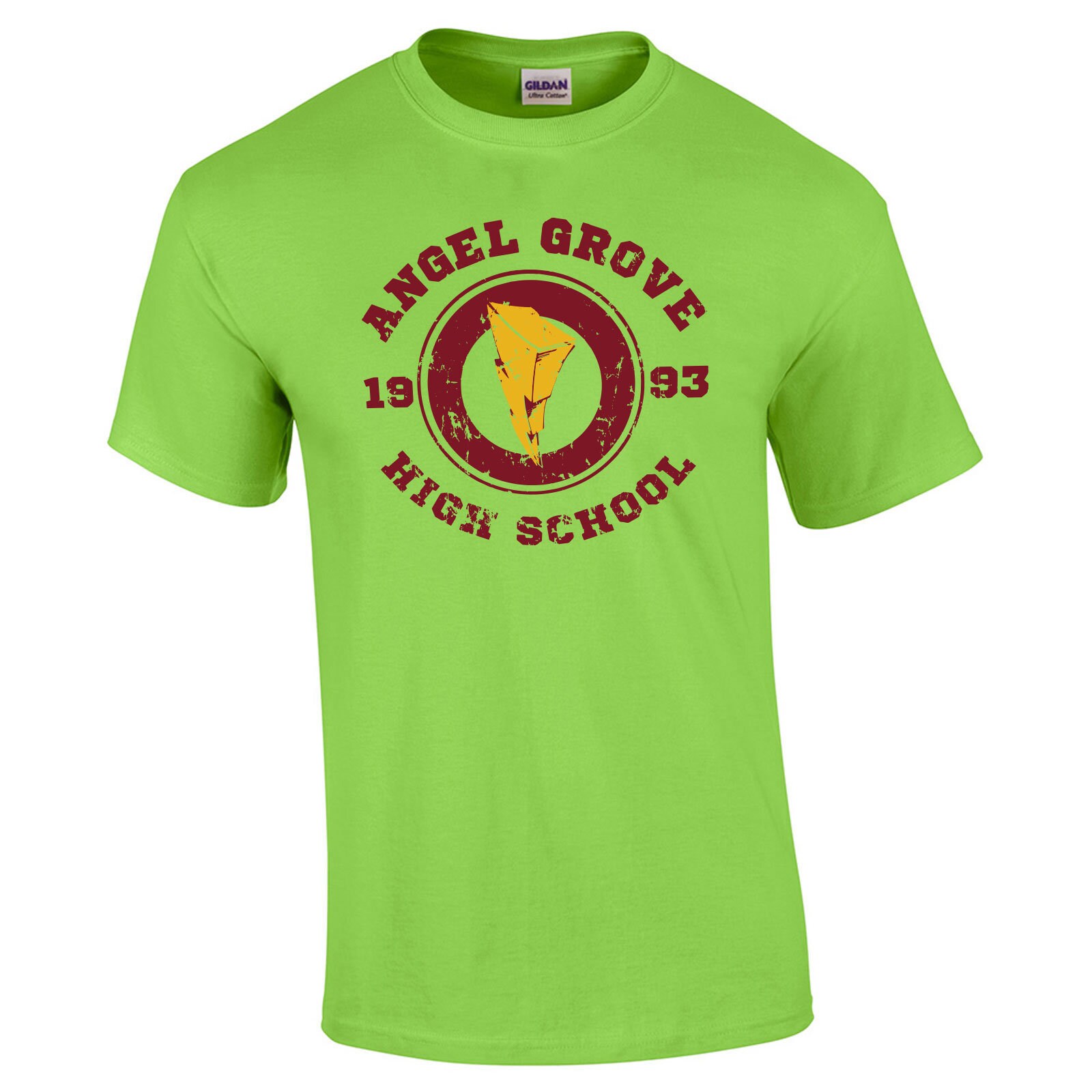 Discover Angel Grove High School funny rangers tv show halloween costume 90s karate vintage retro - Clothing - Apparel - Mens T-Shirt