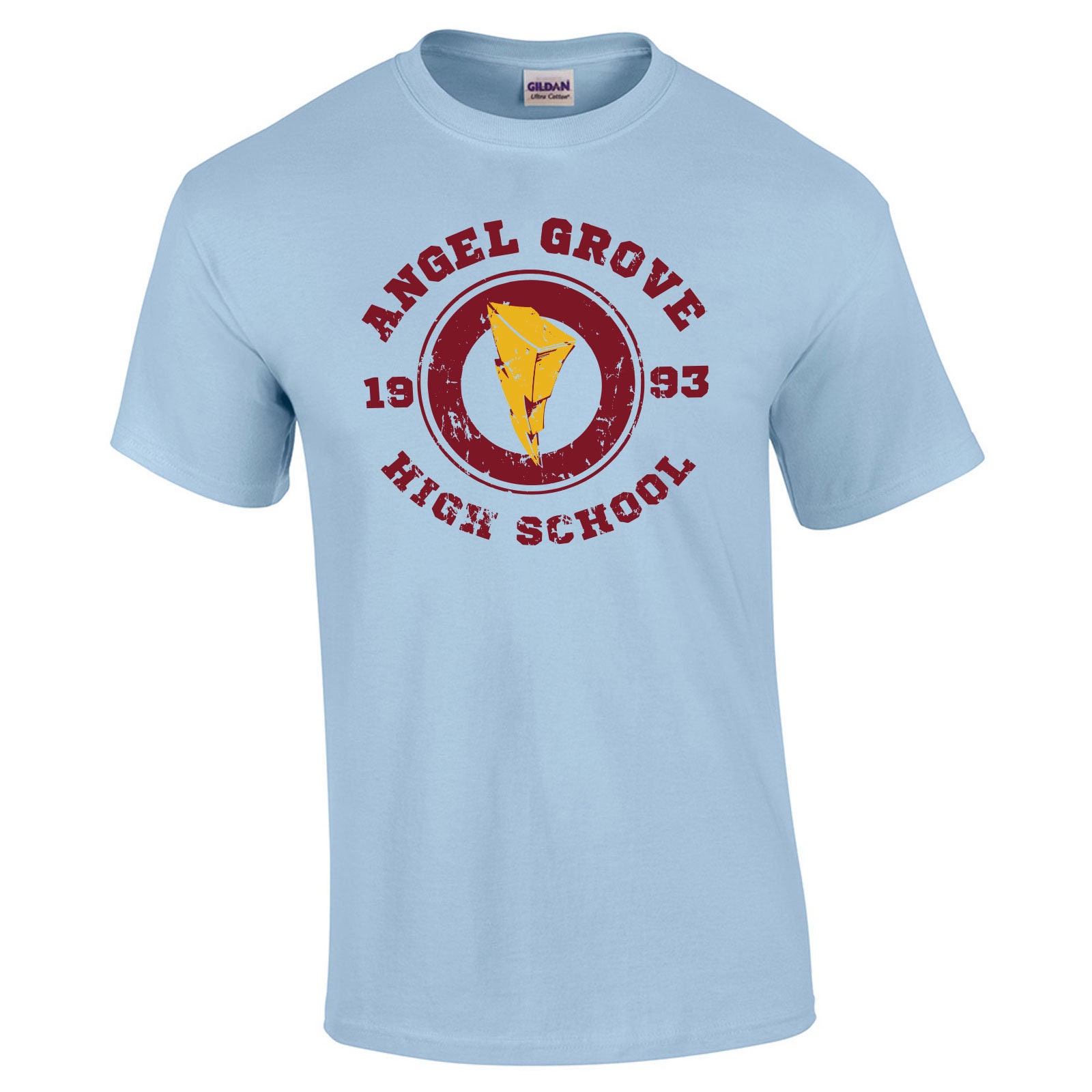 Discover Angel Grove High School funny rangers tv show halloween costume 90s karate vintage retro - Clothing - Apparel - Mens T-Shirt