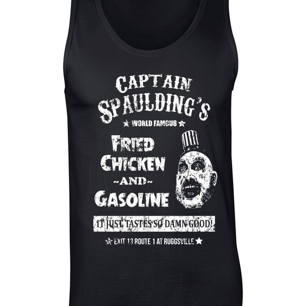 Captain Spaulding Fried Chicken funny scary movie halloween costume horror film clown zombie house vintage - Clothing - Apparel - Tank Top