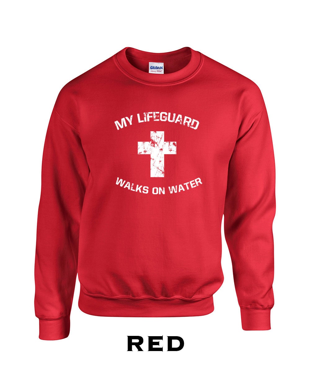 My lifeguard walks top on water hoodie