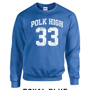 Men's Polk High #33 Rugby Jersey, Retro Embroidery Stitching Sportswear, American  Football Shirt For Training Competition - Temu