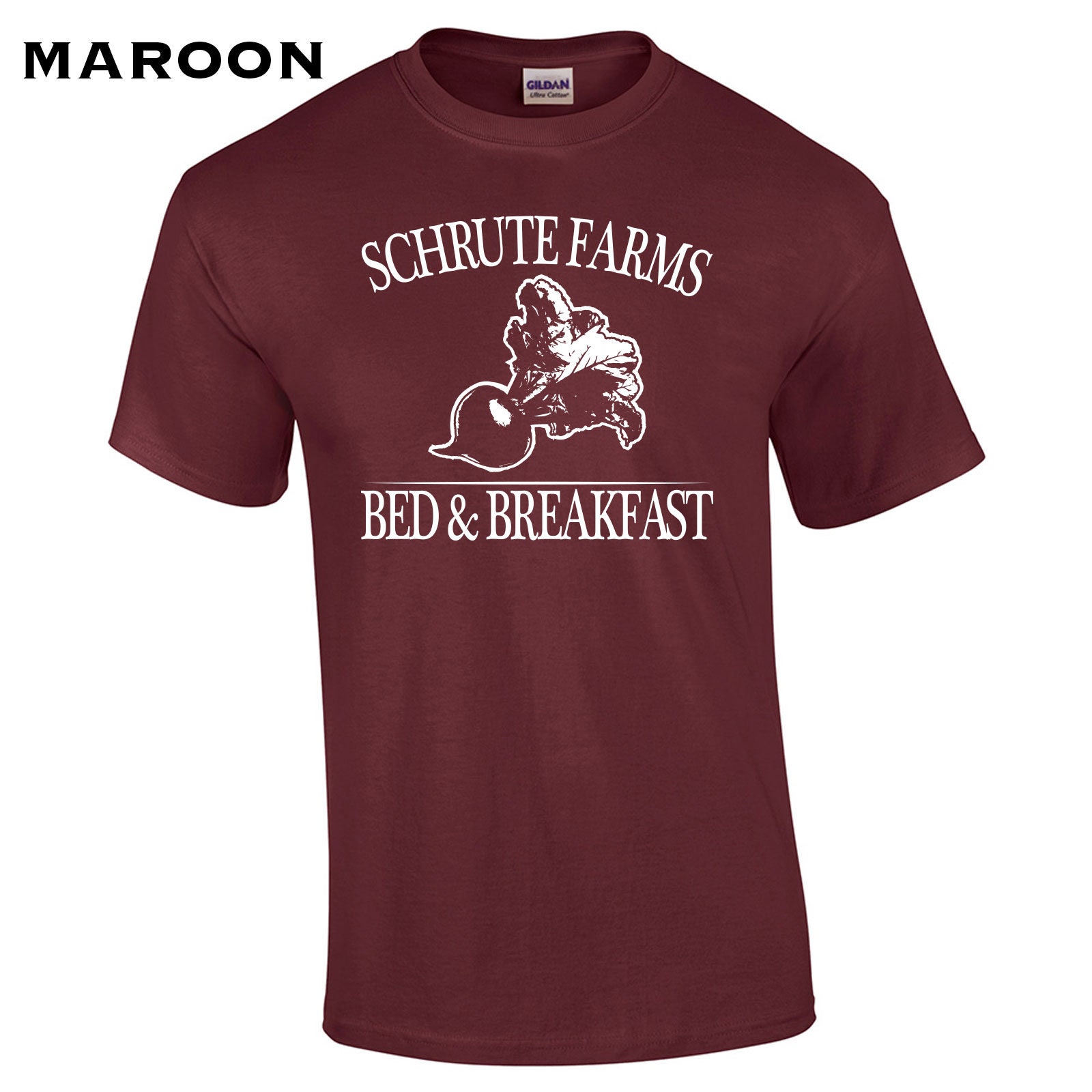 Discover Schrute Farms Bed and Breakfast funny beets halloween costume scranton tv show paper company vintage retro - Clothing Apparel Mens T-Shirt