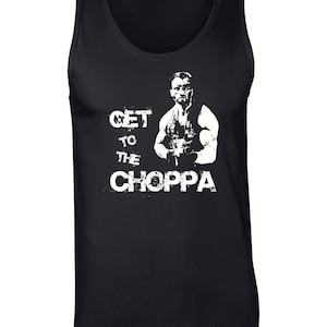 Get to the Choppa 80er Jahre Film Action Adventure Army Militär Halloween Kostüm College Party Vintage - Kleidung - Kleidung - Tank Top