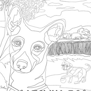 Carolina Dog Printable Original Art Coloring Page