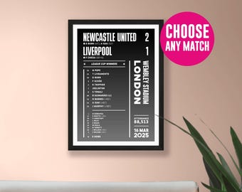 Football Match Lineup Custom Poster Print – Choose Any Team Players – Design Gift
