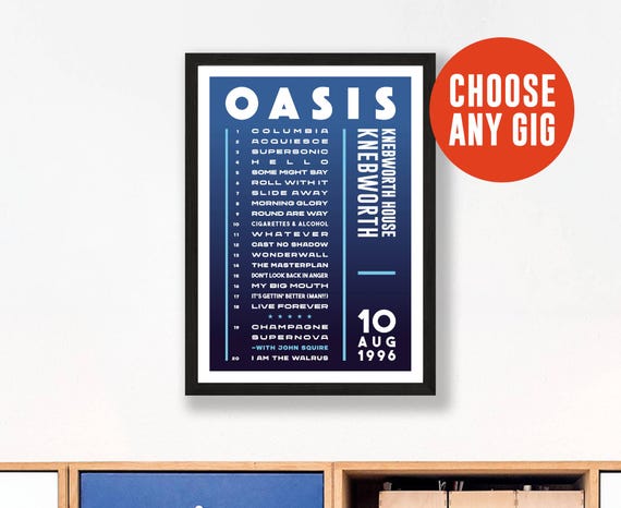 Custom Concert Setlist Print – Band Gig Retro Poster Design