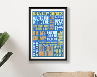 Stath Lets Flats Quotes Poster Print – Comedy TV Show Funny Gift
