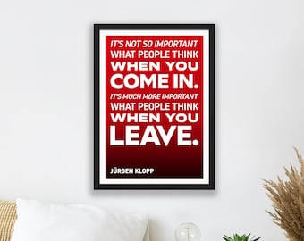 Jurgen Klopp Life Philosophy Quote Poster Print – Liverpool Football Gift