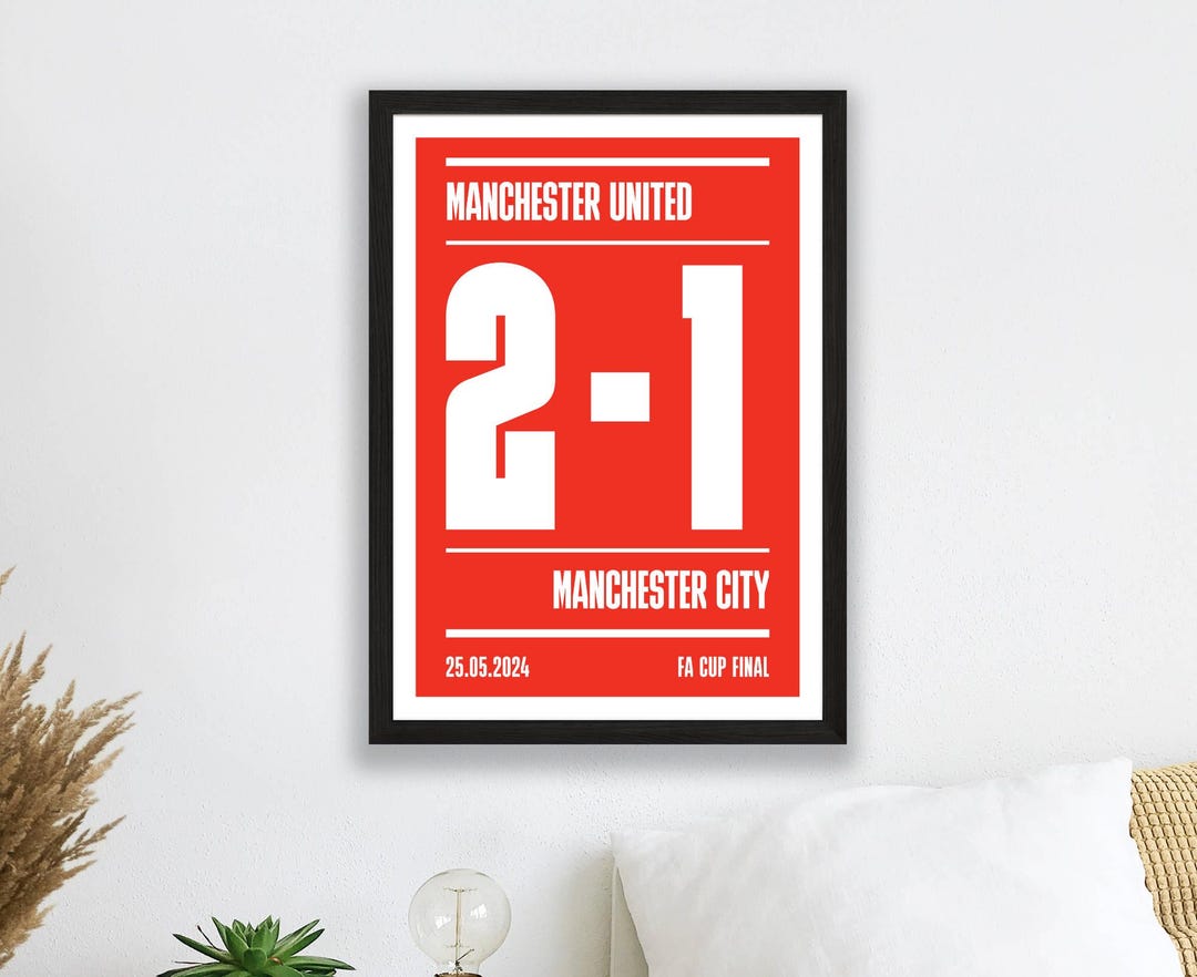 Custom Football Score Sign Poster Print Big Result Scoreboard Team Club ...