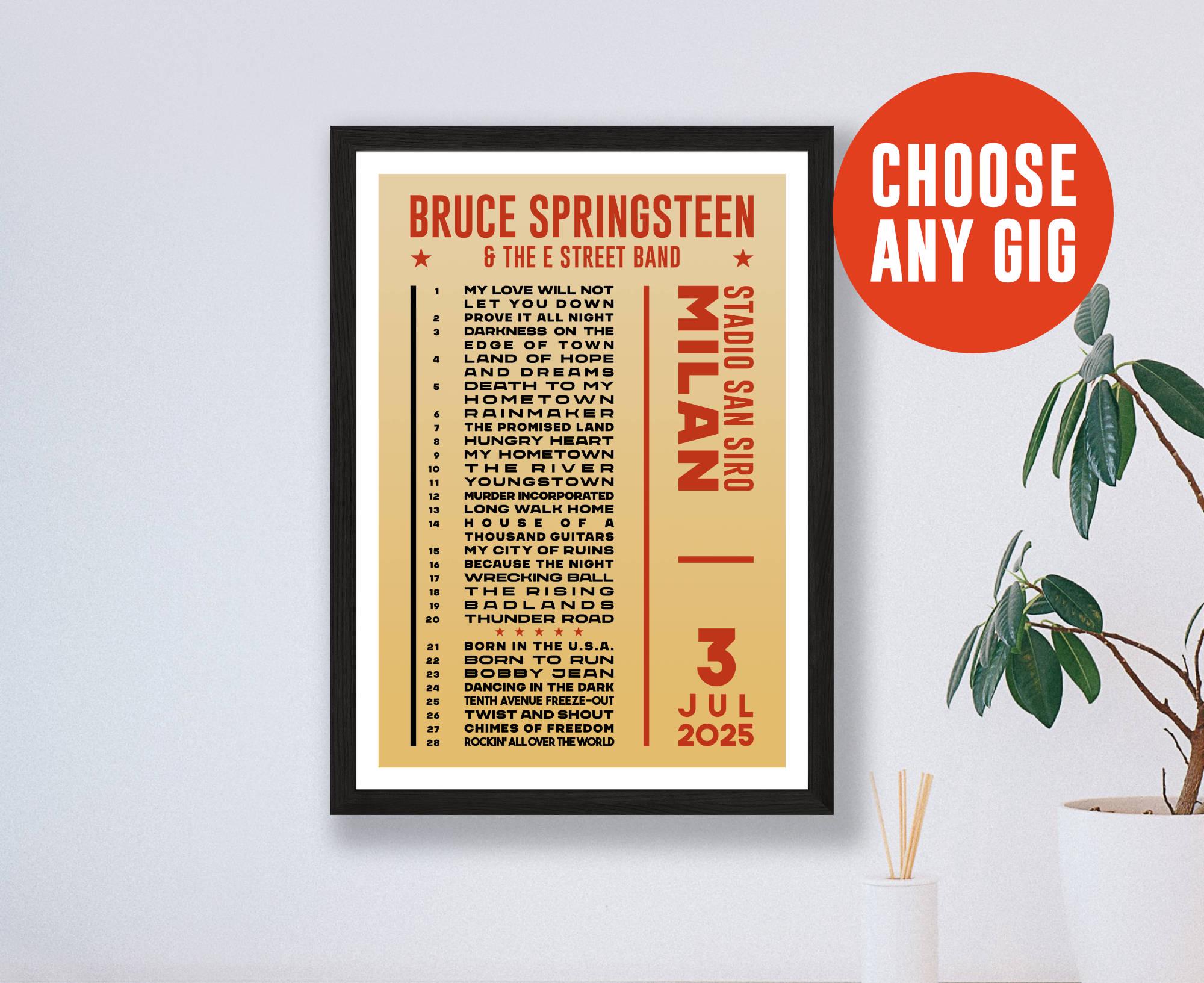 Setlist Example For Band Performance Custom Concert Setlist Print – Band Gig Retro Poster Design - Etsy UK