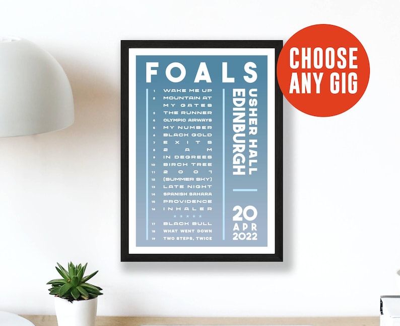 Custom Concert Setlist Print – Band Gig Retro Poster Design - Etsy UK