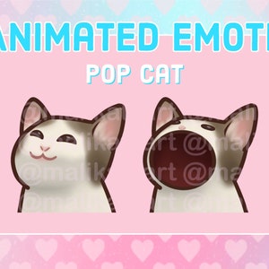 Pop cat animated emote