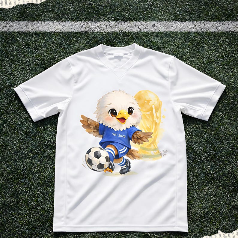 World Cup 2026 Cute Animal Soccer PNG Bundle | Storybook Football Animals Clipart | WC Eagle Moose Jaguar Mascot Design PNG, Tshirt Mockup