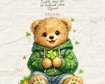 Teddybeer St. Patrick's Day png, St. Patrick's Boy png, Lucky Shamrock png, St. Paddy Boy png, St. Patrick's Kids png, Iers png
