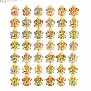 World Cup 2026 Football Countries PNG Bundle, National Soccer Teams png, WC 2026 Soccer Typography Designs, Digital Download - 42 PNG