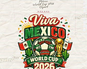 Wereldkampioenschap voetbal 2026 png, grafisch sublimatieontwerp Mexico voetbal, digitale download