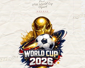 Aquarel WK 2026 trofee PNG-afbeelding, voetbalsublimatieontwerp, digitale download