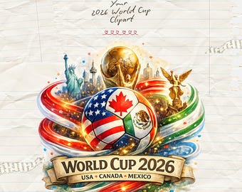 World Cup 2026 PNG, USA Canada Mexico Soccer Graphic Sublimation Design, Digital Download