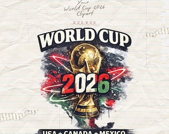 WK 2026 png, voetbalbeker VS Canada Mexico png-clipart, uniseks trending png-bundel, cadeau retro voetbalfan, digitale download