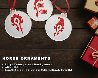 Horde Acrylic Christmas Ornaments | Gaming Christmas Decorations