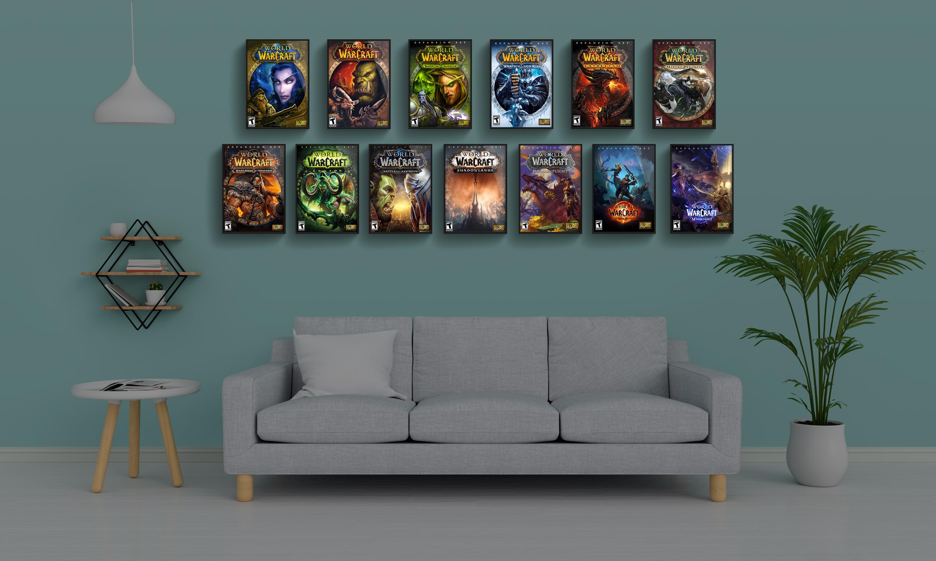 WoW Wall Box Art // with Midnight (without frame) // A4 Covers