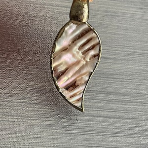 Natural pearl pendant with cord necklace with pearl pendant natural stone pendant gift pendant