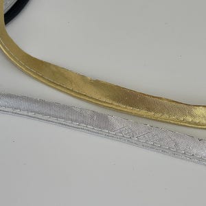 Nastro in sbieco per tubazioni che si estende oltre lo sbieco per tubazioni in oro grigio argento oro Nastro per tubazioni in sbieco largo 13 mm grigio argento o oro oro