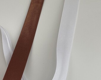 fita viés de cetim com 20 mm de largura fita viés de cetim branco fita viés de cetim marrom fita viés de cetim para tecido viés de duas camadas