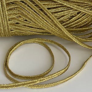 Gold soutache cord gold soutache 5 mm gold soutache on both sides