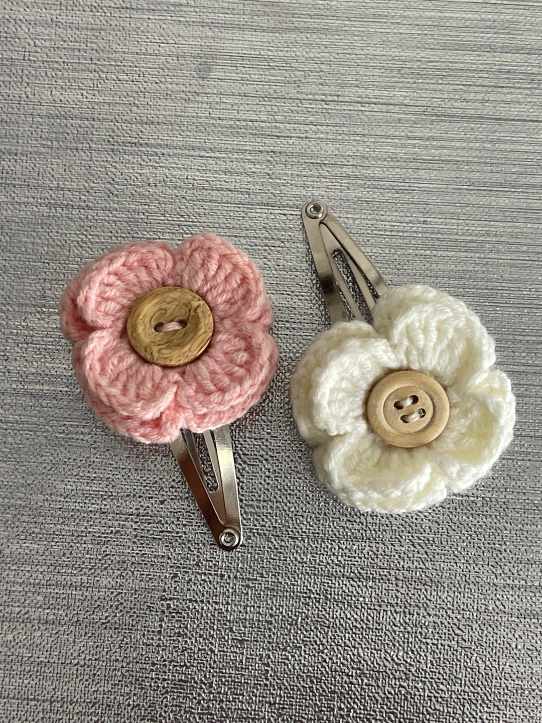 Handcrafted Barrettes Click Clack Hair Clips Cotton Hair Clips Etsy