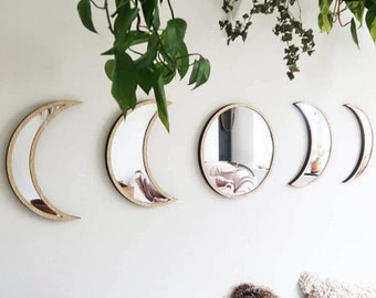 Moon Shape Mirrors | Wall Decoration Nursery | Unbreakable Mirror |