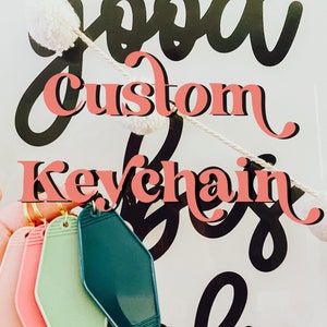 Custom Retro Motel Keychain | Perfect Gift | Trendy Keychain | Accessory |