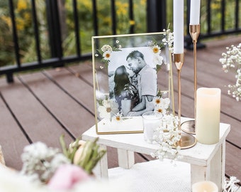 Pressed Flower Photo Frame | Flower Frame | Custom Photo Frame | Pressed Flowers | Photo Frame Gift | Custom Gift | Anniversary Gift |