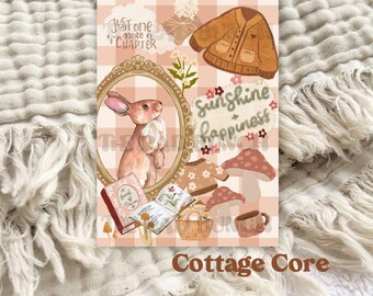 CottageCore Kindle Insert | EReader | Case Insert | Kinder Reader | Gift for Kindle Reader | Paper Insert | Book Lover | Cottage | Mushrooms