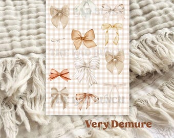 Autumn Bows Kindle Insert | Reader Paper Insert (Digital Download)