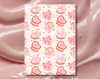 Modello di lettura per ragazze graziose Inserto Kindle / EReader / Inserto per custodia / Lettore Kinder / Regalo per lettore Kindle / Inserto di carta / Amante dei libri / Torta