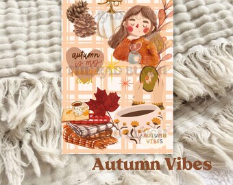 Autumn Vibes Kindle Insert | Fall E-reader Decoration (Digital Download)