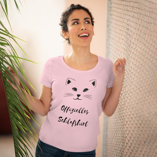 Offizielles Schlafshirt mit Katzenmotiv | Liebhaber T-Shirt für Frauen | Funny Shirt | lustige Sprüche | Bestie Shirt | Geburtstagsgeschenk