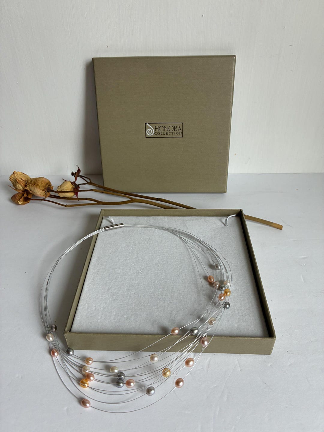 Honora Collectables Freshwater Pearl Multi-strand Necklace in Box - Etsy