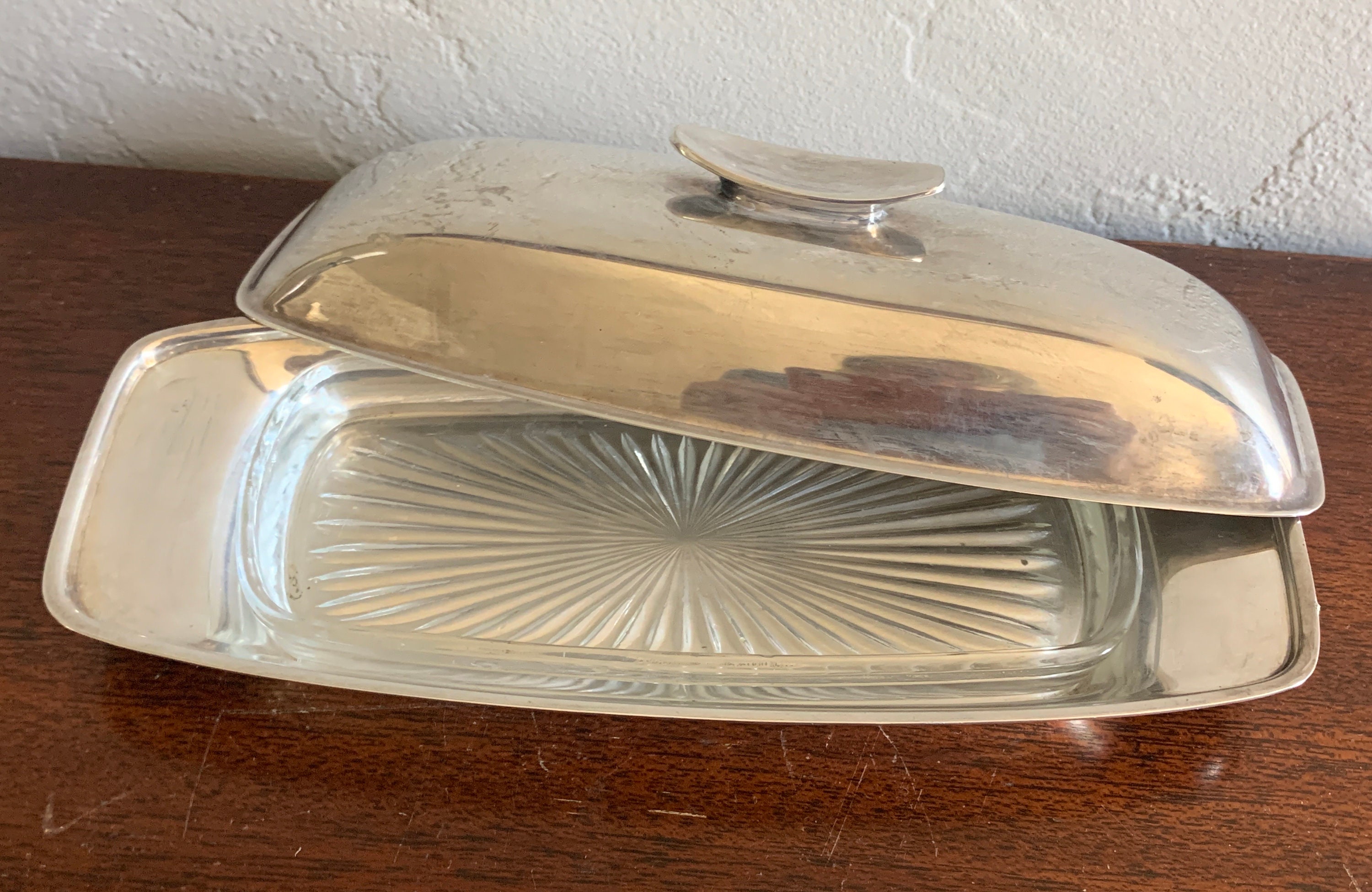 Vintage Gorham Silver Plated Butter Dish Glass Insert YC755 Oblong Retro Dining Room Serve Ware Mid Century Modern Design 1950s Etsy