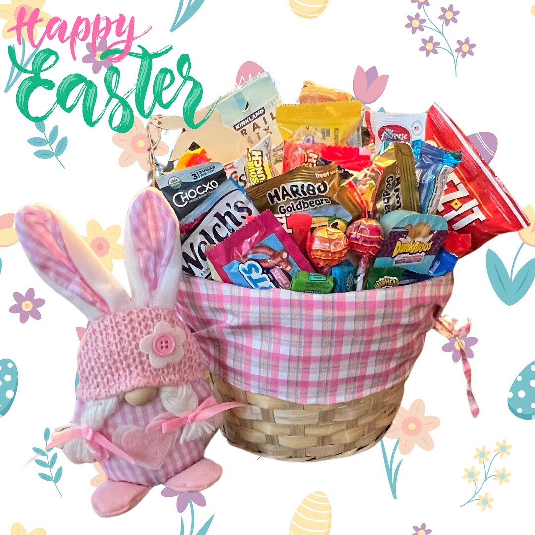 Easter Snack Basket, Kids, Teenagers, Gift Basket Full of Snacks, Sweets, Chips, Cookies 47