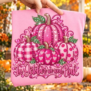 Preppy roze pompoen png, We Wear Pink png, Tackle Cancer png, borstkankerbewustzijn png, Gingham png, roze lint png, luipaardprint, roze stippen