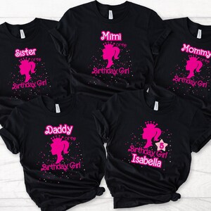 Girl Doll Star birthday shirt, Custom Birthday Girl Shirt, Mommy of the Birthday, Bday Family Matching Shirt, Personalized Birthday Tee