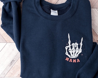 Badass Mom Shirt, Funny Mother's Day Shirt, Mother's Day Gift, Cool Moms Shirt, New Mama Gift, New Mom Shirt, Skeleton hand mama shirt