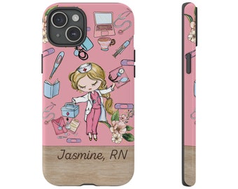 Custom Nurse Phone Case, Medical Phone Case, Nursing Student Gift, iPhone 14 Pro Plus Max Phone Case, Emergency Nurse, Doctor Gift, NP Gift