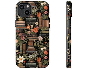 Vintage Book Lover Phone Cover fit for iPhone 15 Pro Max, 14 Plus, 13, 12, 11, XR, XS & Samsung, gift for book lover, book worm gifts